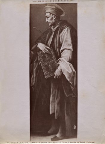 Alinari, Fratelli — Firenze - R. Galleria Uffizi. Ritratto di Cosimo il Vecchio, de' Medici. (Pontormo.) — insieme